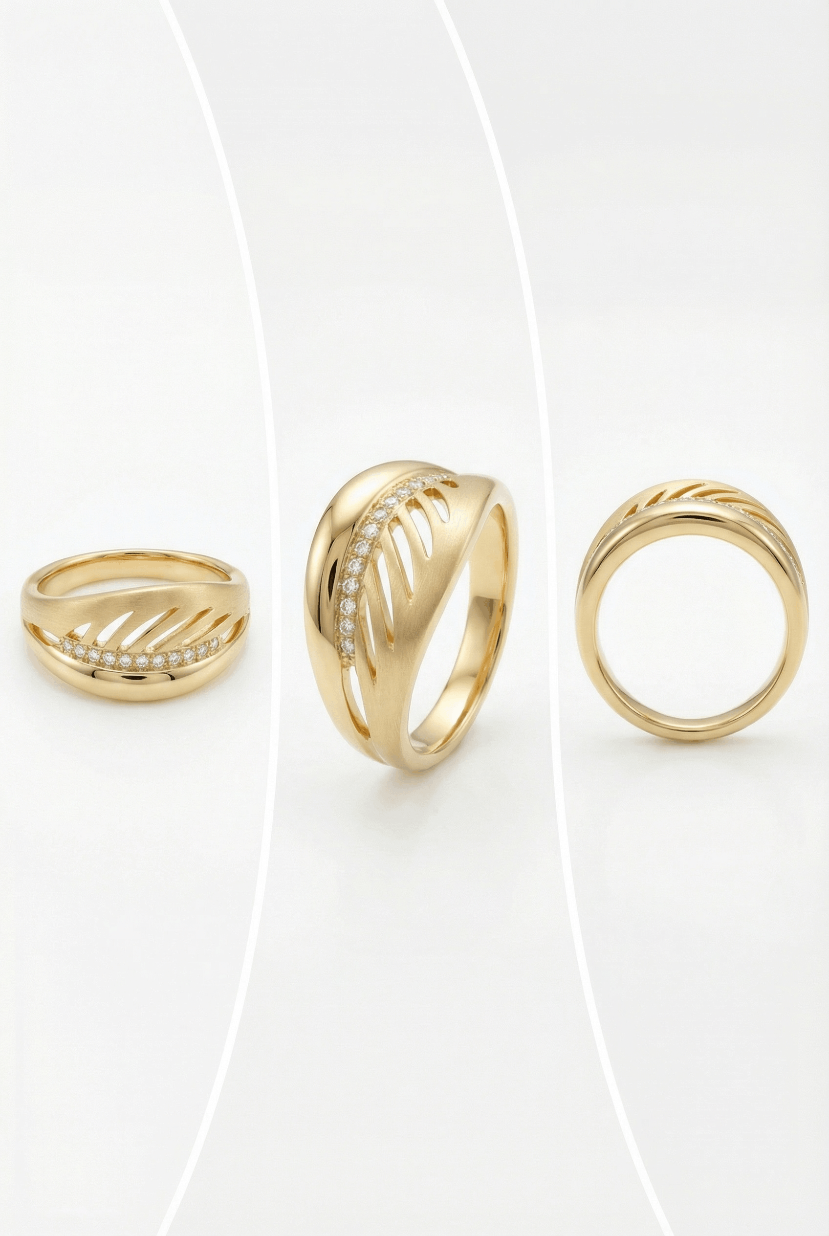 Generated e-commerce product set with multiple jewelry angles